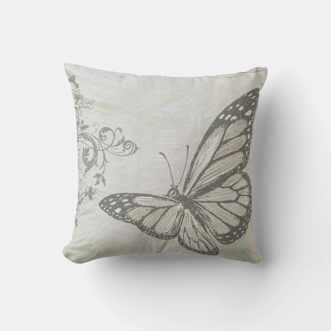 Butterfly på Grått Kudde (Framsida)