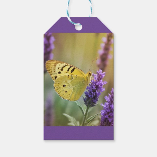 Butterfly på Lavender Presentetikett (Framsidan)
