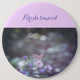 Butterfly på vilden blommor knapp