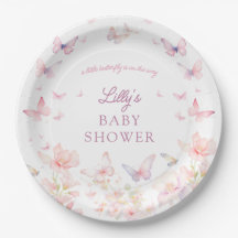 Butterfly på Way Rosa Flowers Baby Shower
