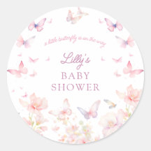Butterfly på Way Rosa Flowers Baby Shower