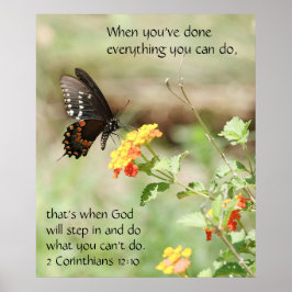 Butterfly på Wildfllowers, Scripture Verse Poster