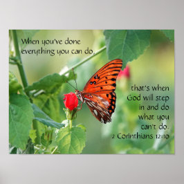 Butterfly på Wildfllowers, Scripture Verse Poster