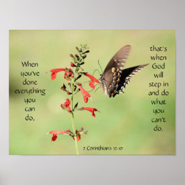 Butterfly på Wildfllowers, Scripture Verse Poster