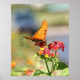 Butterfly på Wildfllowers, Scripture Verse Poster