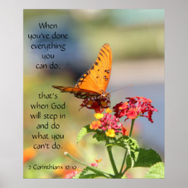 Butterfly på Wildfllowers, Scripture Verse Poster
