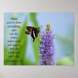 Butterfly på Wildfllowers, Scripture Verse Poster