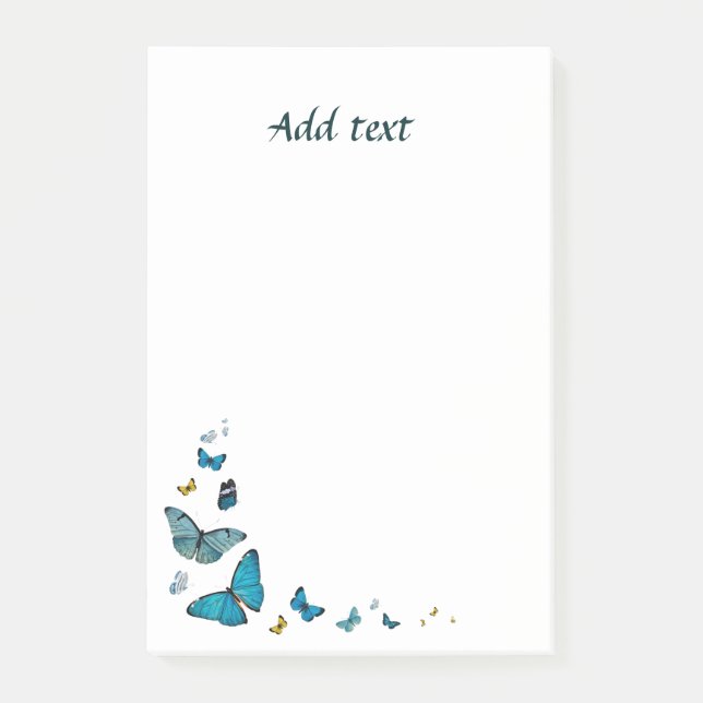 Butterfly Parad, söt Malldesign Post-it Block (Framsida)