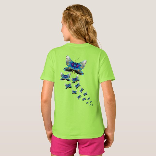 Butterfly Parade - Color in Motion T Shirt (Hel baksida)