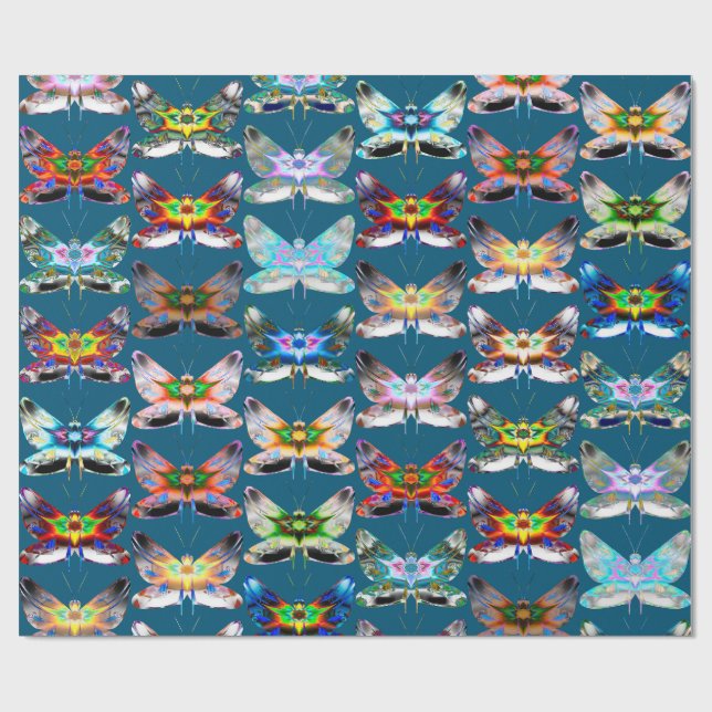 Butterfly Parade Wrapping Paper  A Flight of Color Presentpapper (Platt)