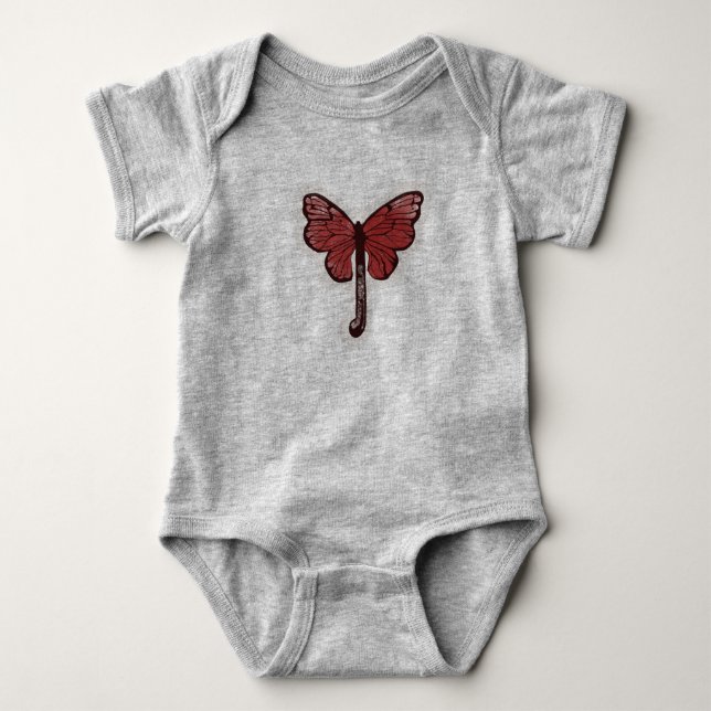 Butterfly Parbrella Fusion Baby Bodykosten T Shirt (Framsida)