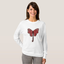 Butterfly Parbrella Fusion Långärmad Shirt T Shirt