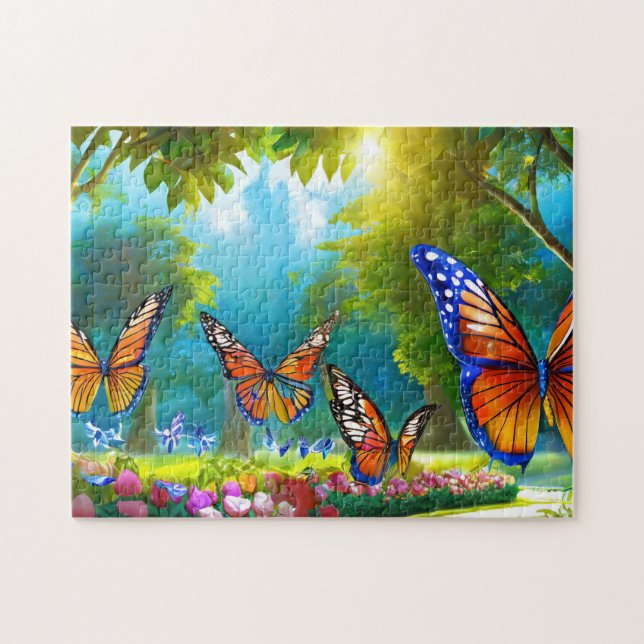 Butterfly Park 1 The Daily Jigszawa puzzle Nyligen Pussel (Horisontell)