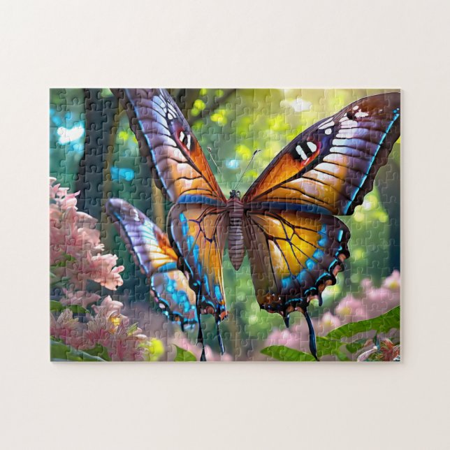 Butterfly Park 3 Easy Brain Art Puzzle Photo Puzzl Pussel (Horisontell)