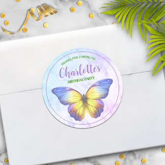 Butterfly Party Favor Tack Stickers Runt Klistermärke