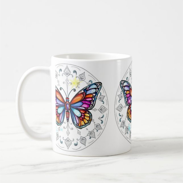Butterfly Pastel Kaffemugg (Vänster)
