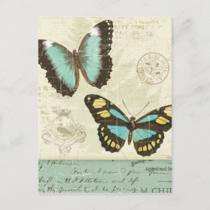 Butterfly Patchwork Vykort