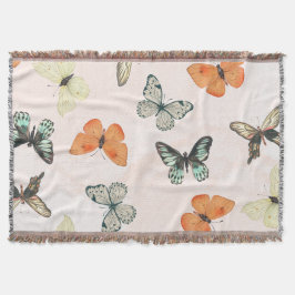 Butterfly Pattern Fleece Cotton Throw Blanket Filt
