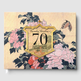 Butterfly Peonies 70:e födelsedagshälsgäst Gästböcker