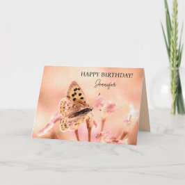 Butterfly Personlig Grattis på födelsedagen Kort
