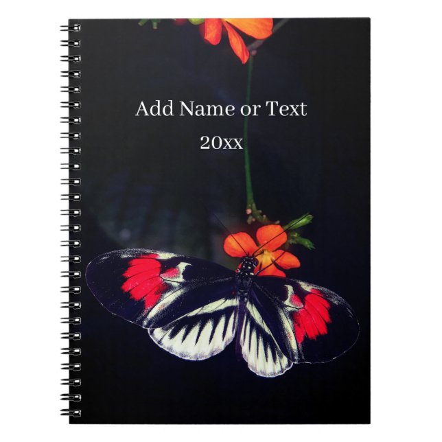 Butterfly Photo Bok Anteckningsbok (Framsidan)