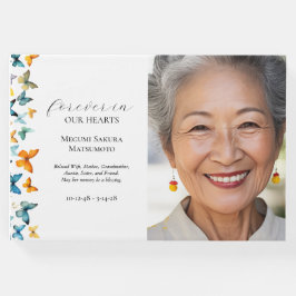 Butterfly Photo Funeral Guest Bok