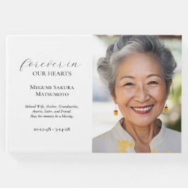 Butterfly Photo Funeral Guest Bok - Minimalist