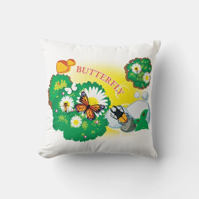 BUTTERFLY Pillow Kudde (Framsida)