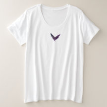 BUTTERFLY PLUS STORLEK COTTON T-Shirt