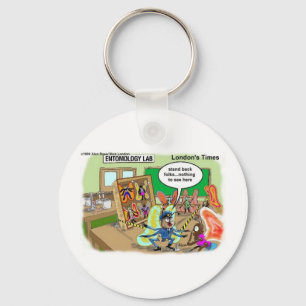 Butterfly Police Offbat Tecknad Funny Gifts & Tee Nyckelring