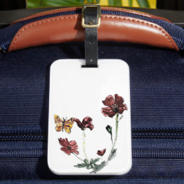 Butterfly Poppy Flowers Blommigt Bagagebricka