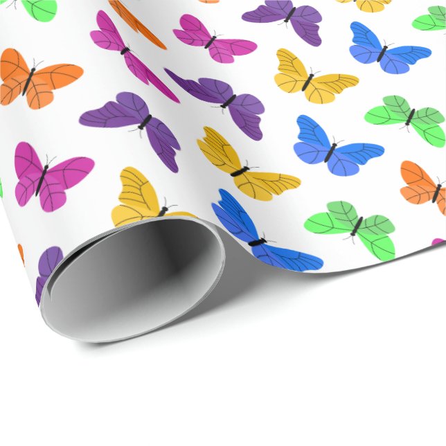 Butterfly Presentpapper (Rullad Hörn)