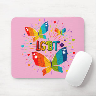 Butterfly Pride Kärlek är Kärlek HBT-medvetenhet Musmatta