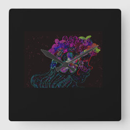 Butterfly Princess Square Wall Clock Fyrkantig Klocka