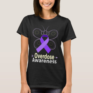 Butterfly Products Opioid Ribbon Opioid Överdoseri T Shirt