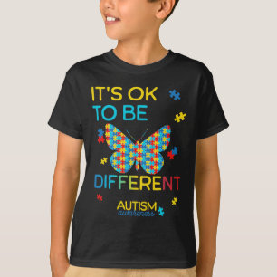 Butterfly pusslar sitt tillstånd att vara annorlun t shirt