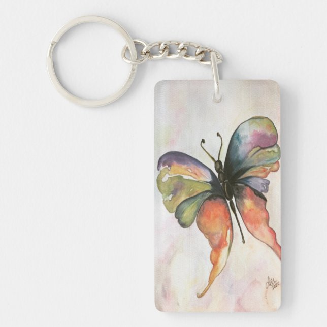 Butterfly/QUEEN Acrylic Keychain (dubbla-sidig) (Framsidan)