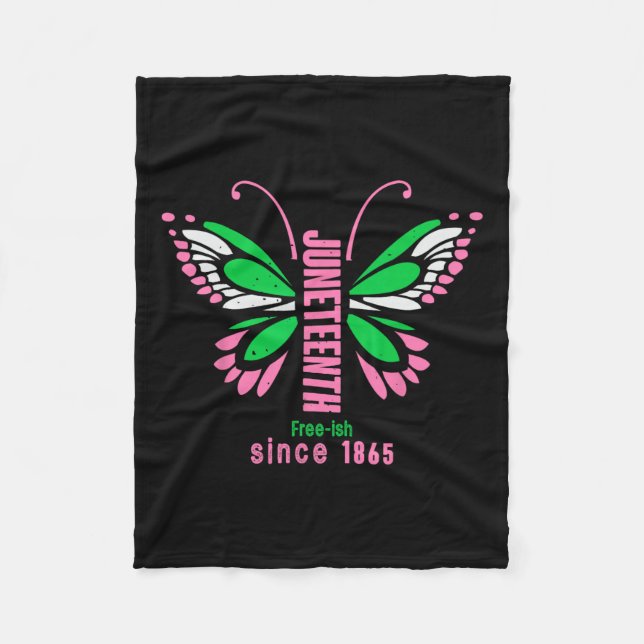 Butterfly Queen Cute Aka Junetelfte Tee Fleecefilt (Framsidan)