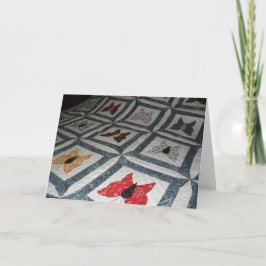 Butterfly Quilt Birthday Card Kort