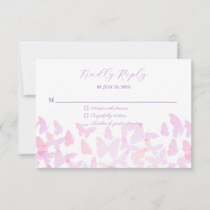 Butterfly Quinceañera OSA Responcard Kort