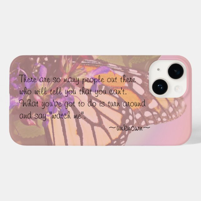 Butterfly Quote Fodral-Mate Samsung Galaxy Fodral (Baksida (horisontell))
