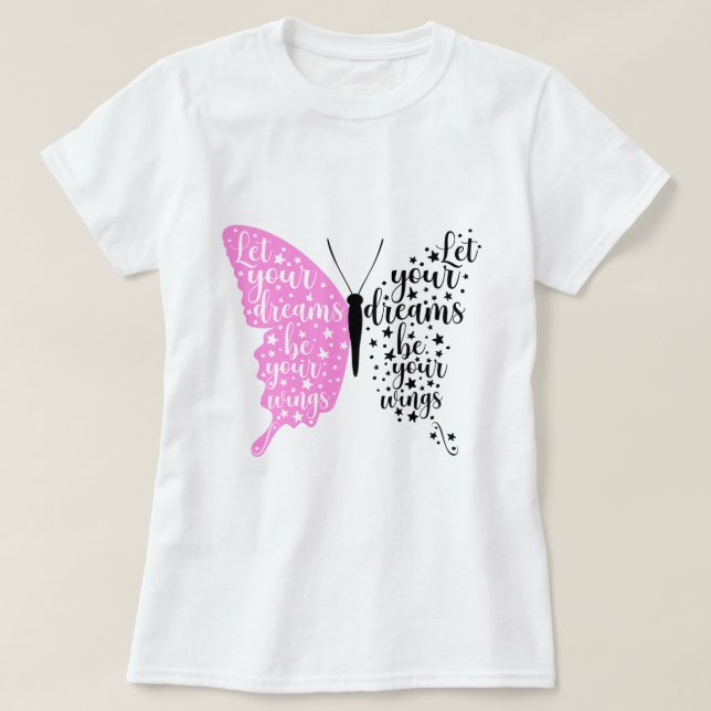 Butterfly Quote T Shirt (Design framsida)
