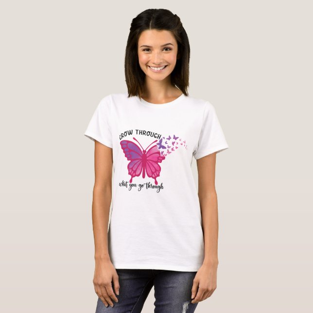 Butterfly Quote T Shirt (Hel framsida)