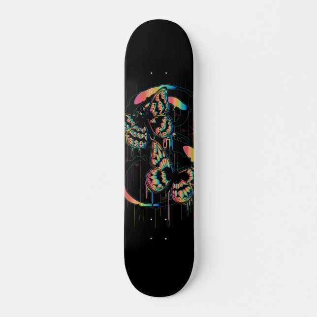 Butterfly Rain Mini Skateboard Bräda 18,5 Cm (Framsida)