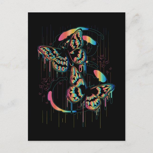 Butterfly Rain Vykort (Framsida)