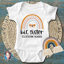 Butterfly Rainbow Big Sister T Shirt