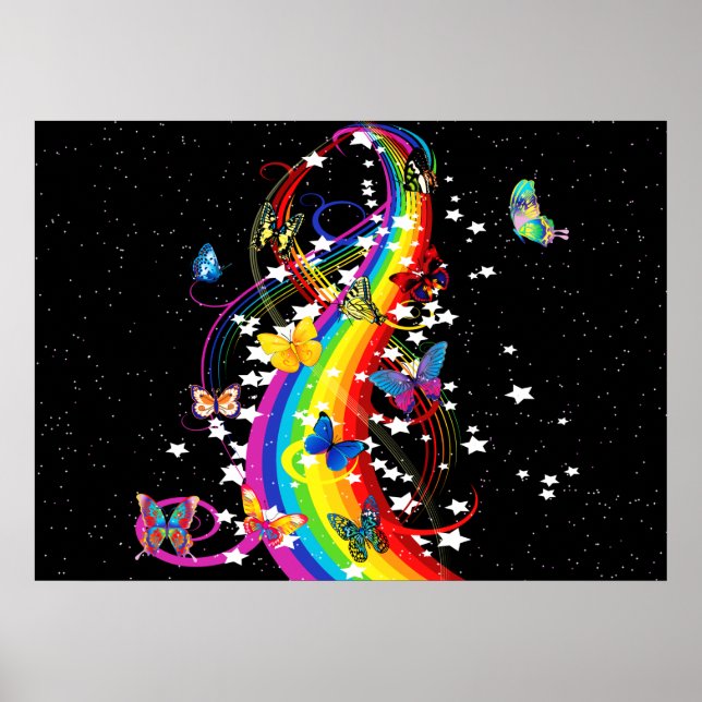 Butterfly Rainbow Poster (Framsidan)
