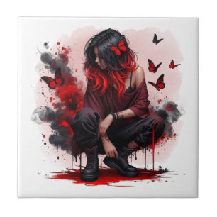Butterfly Rebebell Kakelplatta