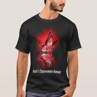 Butterfly Ribbon Children's Cardiomyopathy Awarene T Shirt