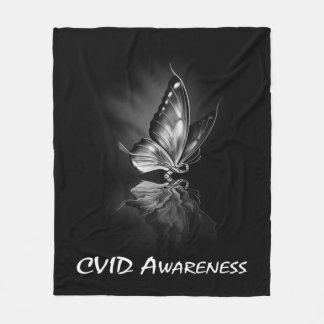 Butterfly Ribbon CVID Awareness Sweatshirt182 Fleecefilt